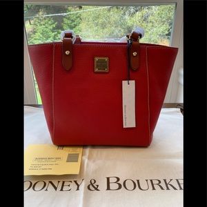 Dooney & Bourke Pebble leather Janie Tote Red